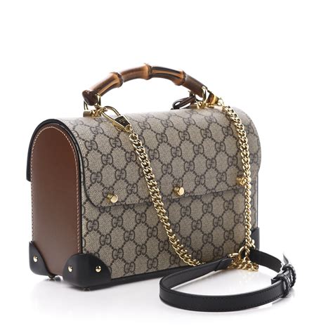 gucci gg supreme monogram small padlock shoulder bag black|gucci gg supreme crossbody bag.